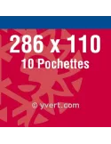 Pochettes double soudure - Lxh:286x110mm (Fond noir)