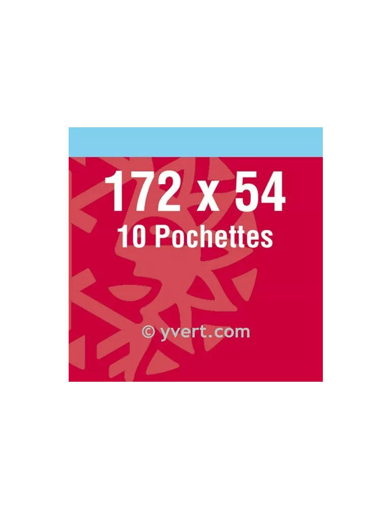 Pochettes double soudure - Lxh:172x54mm (Fond noir)