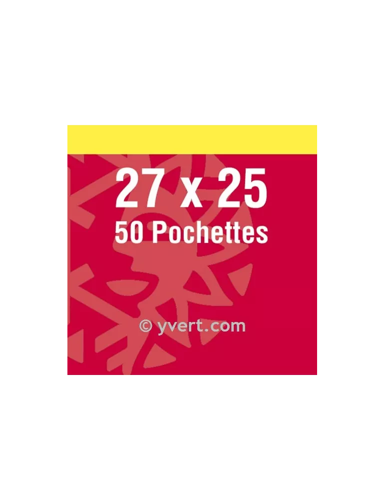 Pochettes double soudure - Lxh:27x25mm (Fond noir)