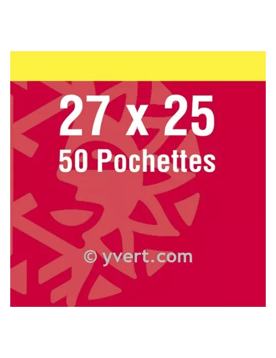 Pochettes double soudure - Lxh:27x25mm (Fond noir)