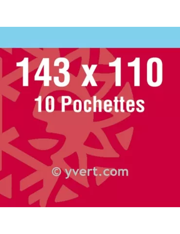 Pochettes double soudure - Lxh:143x110mm (Fond noir)