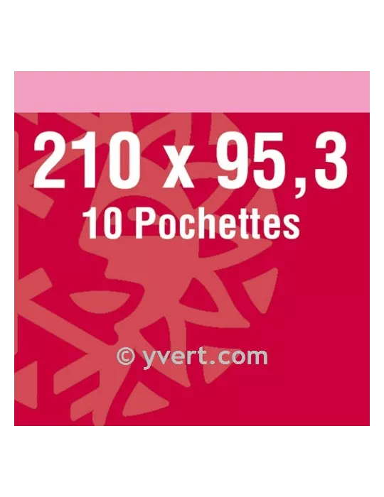 Pochettes double soudure - Lxh:210x95.3mm (Fond noir)