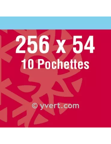 Pochettes double soudure - Lxh:256x54mm (Fond noir)