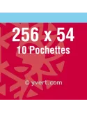 Pochettes double soudure - Lxh:256x54mm (Fond noir)