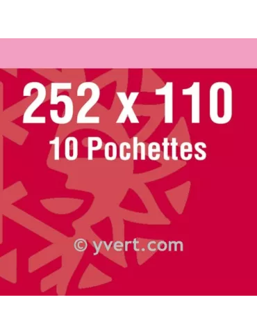 Pochettes double soudure - Lxh:252x110mm (Fond noir)