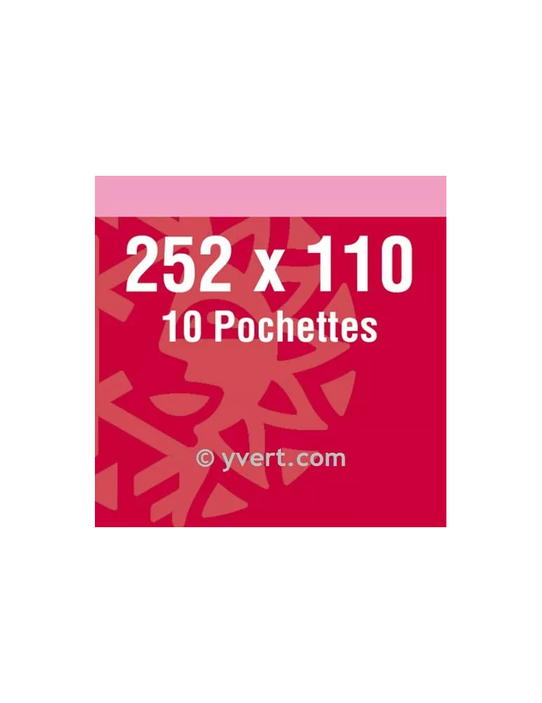 Pochettes double soudure - Lxh:252x110mm (Fond noir)