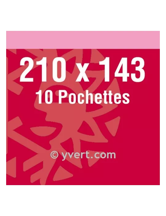 Pochettes double soudure - Lxh:210x143mm (Fond noir)