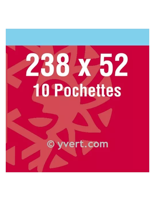 Pochettes double soudure - Lxh:235x58mm (Fond noir)