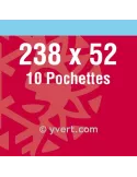 Pochettes double soudure - Lxh:235x58mm (Fond noir)