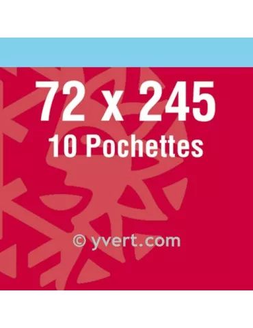 Pochettes double soudure - Lxh:72x245mm (Fond noir)