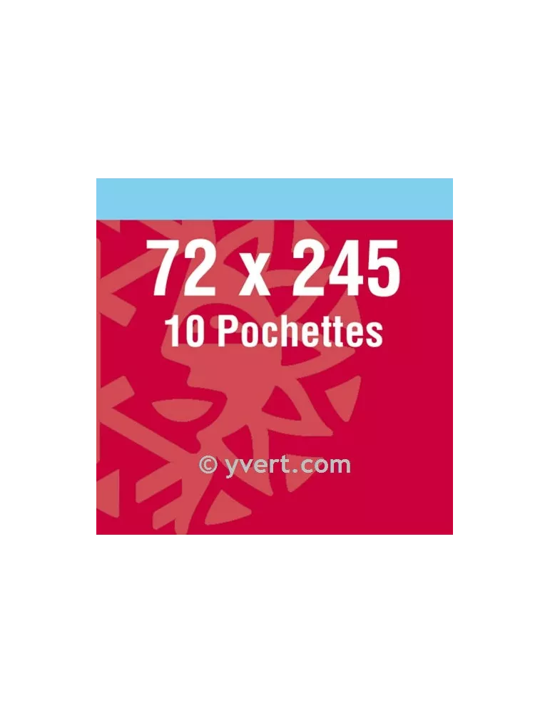 Pochettes double soudure - Lxh:72x245mm (Fond noir)