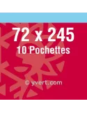 Pochettes double soudure - Lxh:72x245mm (Fond noir)