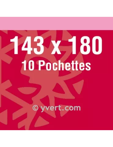 Pochettes double soudure - Lxh:143x180mm (Fond noir)