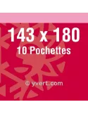 Pochettes double soudure - Lxh:143x180mm (Fond noir)