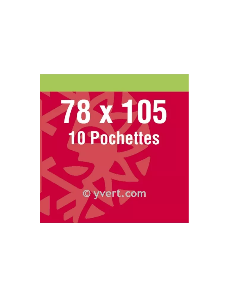 Pochettes double soudure - Lxh:78x105mm (Fond noir)