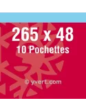 Pochettes double soudure - Lxh:265x48mm (Fond noir)