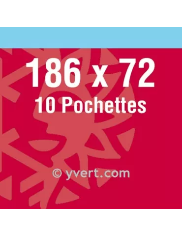 Pochettes double soudure - Lxh:186x72mm (Fond noir)