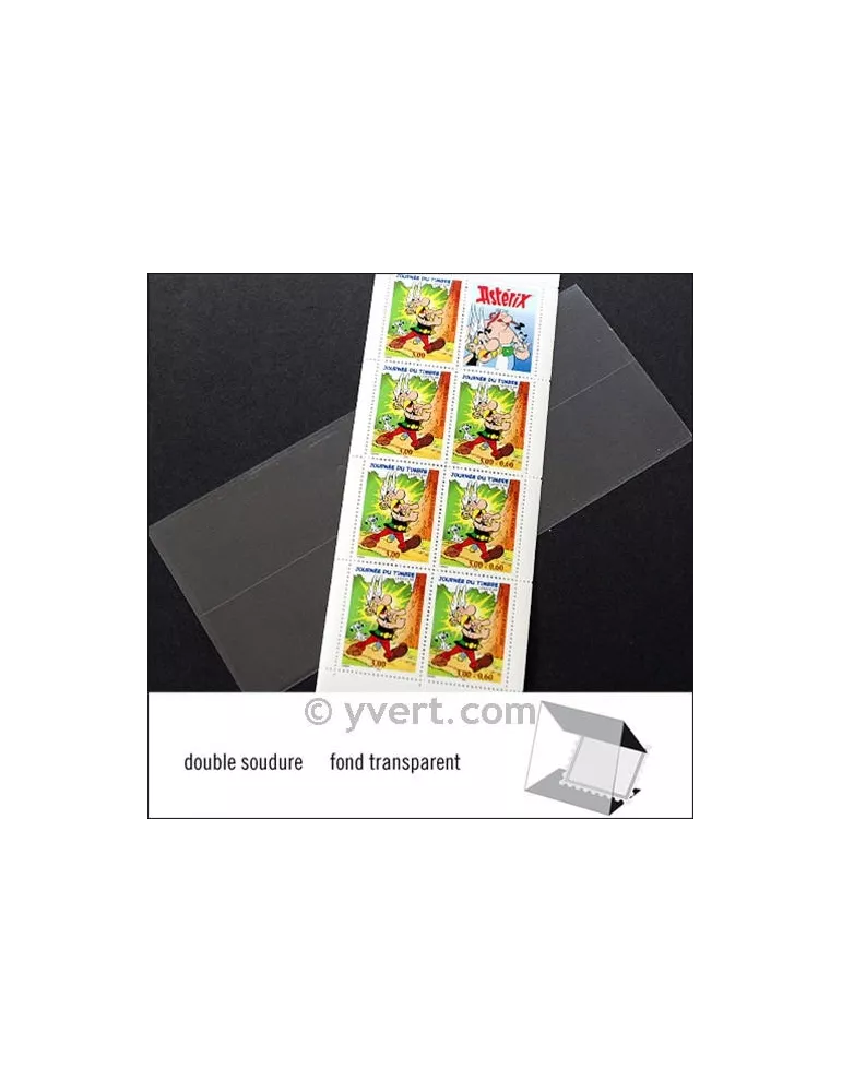 Pochettes double soudure - Lxh:186x72mm (Fond transparent)