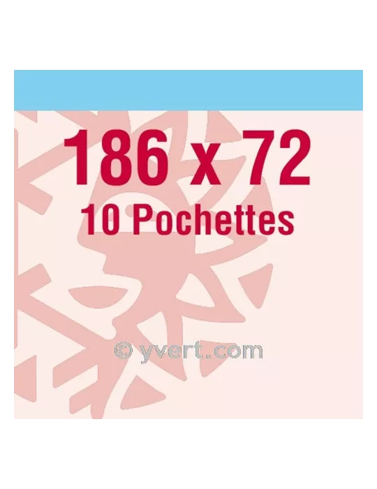 Pochettes double soudure - Lxh:186x72mm (Fond transparent)