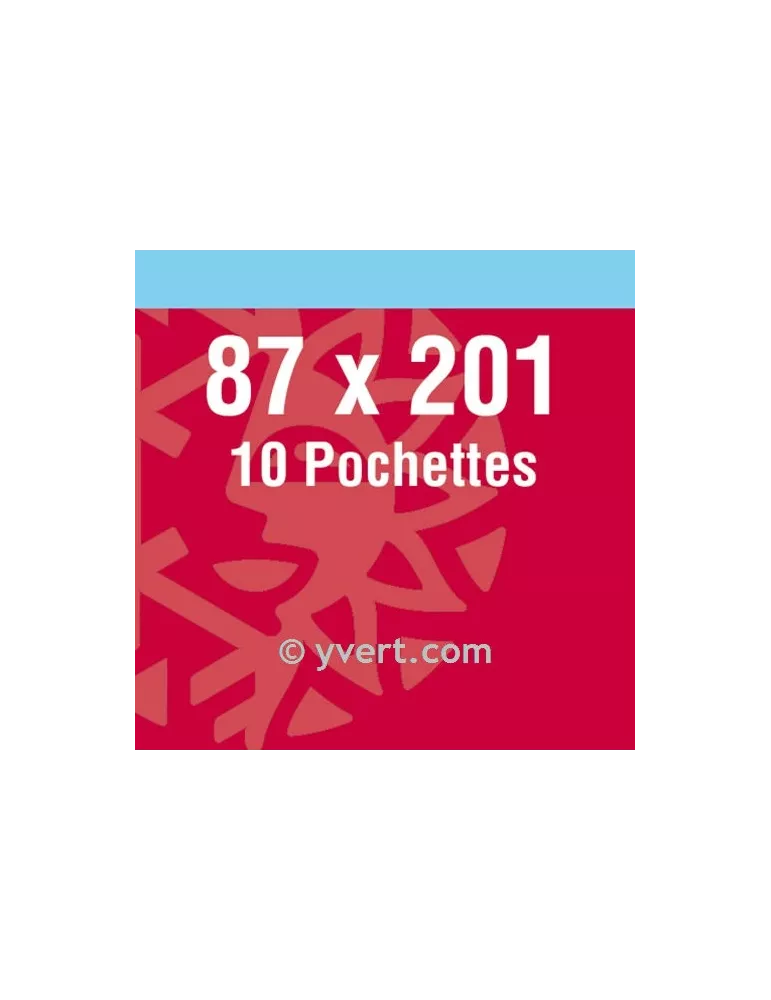 Pochettes double soudure - Lxh:87x201mm (Fond noir)