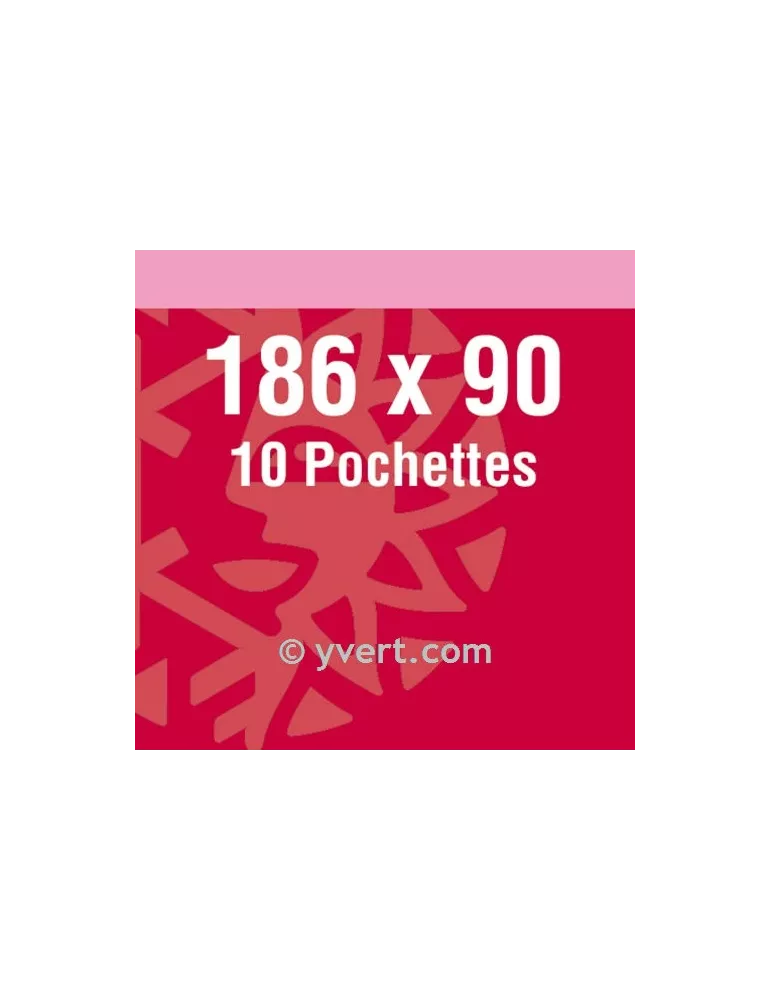 Pochettes double soudure - Lxh:186x90mm (Fond noir)