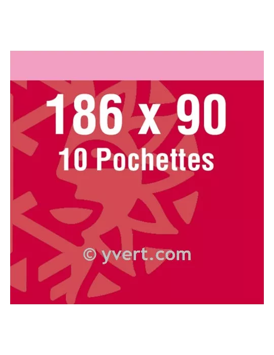 Pochettes double soudure - Lxh:186x90mm (Fond noir)