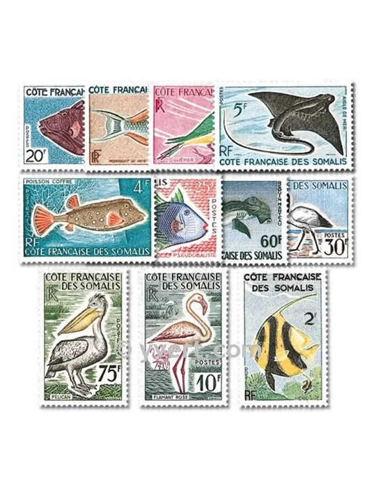 n° 292/303 - Timbre Cote des Somalis Poste