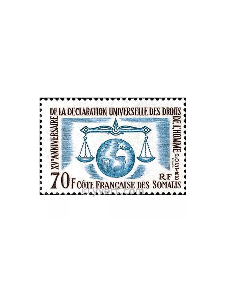 n° 318 - Timbre Cote des Somalis Poste