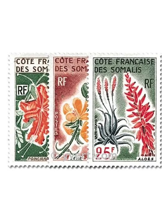 n° 325/327 - Timbre Cote des Somalis Poste