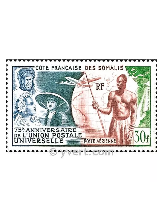 n° 23 - Timbre Cote des Somalis Poste aérienne