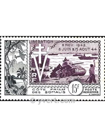 n° 24 - Timbre Cote des Somalis Poste aérienne
