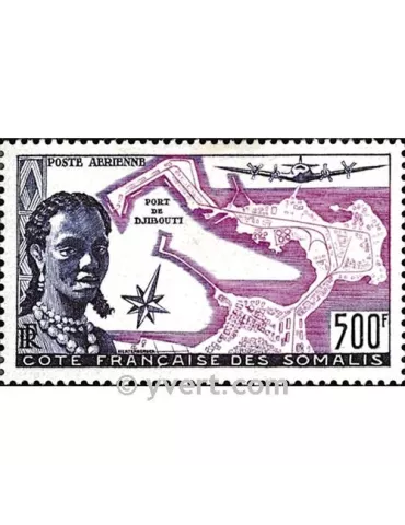 n° 25 - Timbre Cote des Somalis Poste aérienne