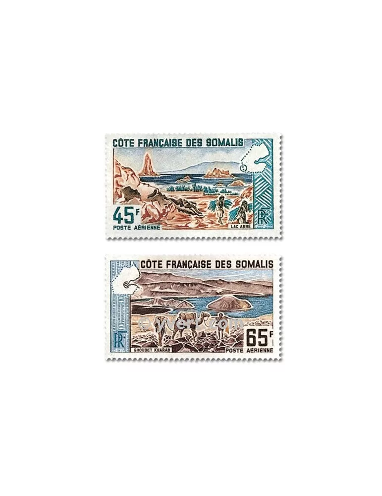 n° 43/44 - Timbre Cote des Somalis Poste aérienne