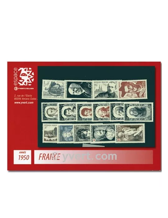 n° 863/877 - Timbre France Année complète (1950)