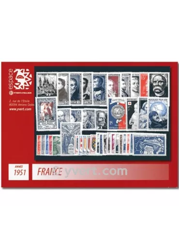n° 878/918 - Timbre France Année complète (1951)