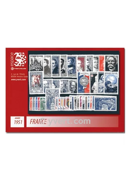 n° 878/918 - Timbre France Année complète (1951)