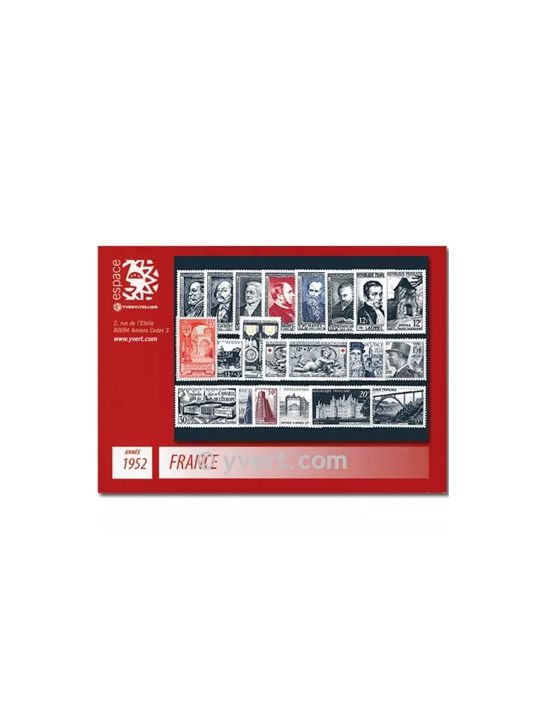 n° 919/939 - Timbre France Année complète (1952)