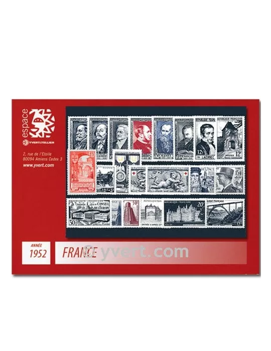 n° 919/939 - Timbre France Année complète (1952)