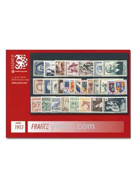 n° 940/967 - Timbre France Année complète (1953)