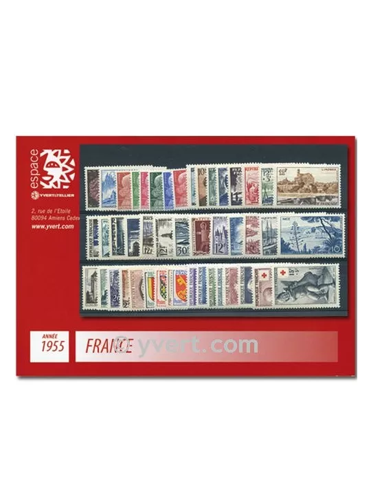 n° 1008/1049 - Timbre France Année complète (1955)