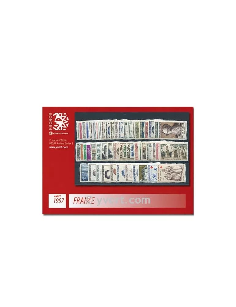 n° 1091/1141 - Timbre France Année complète (1957)