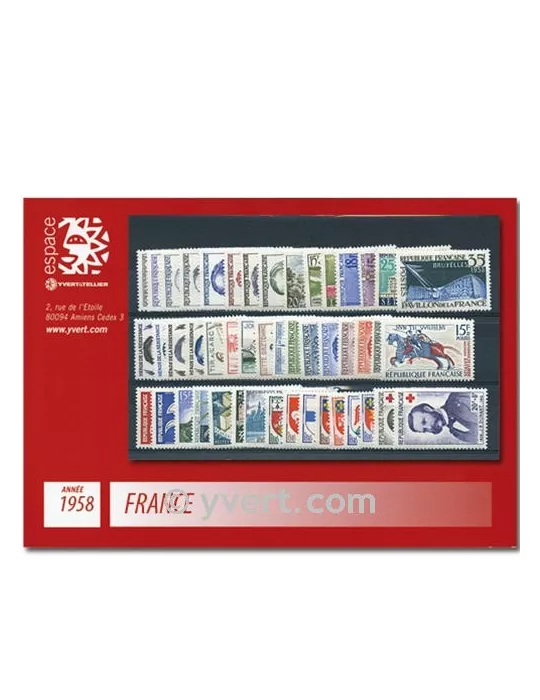 n° 1142/1188 - Timbre France Année complète (1958)