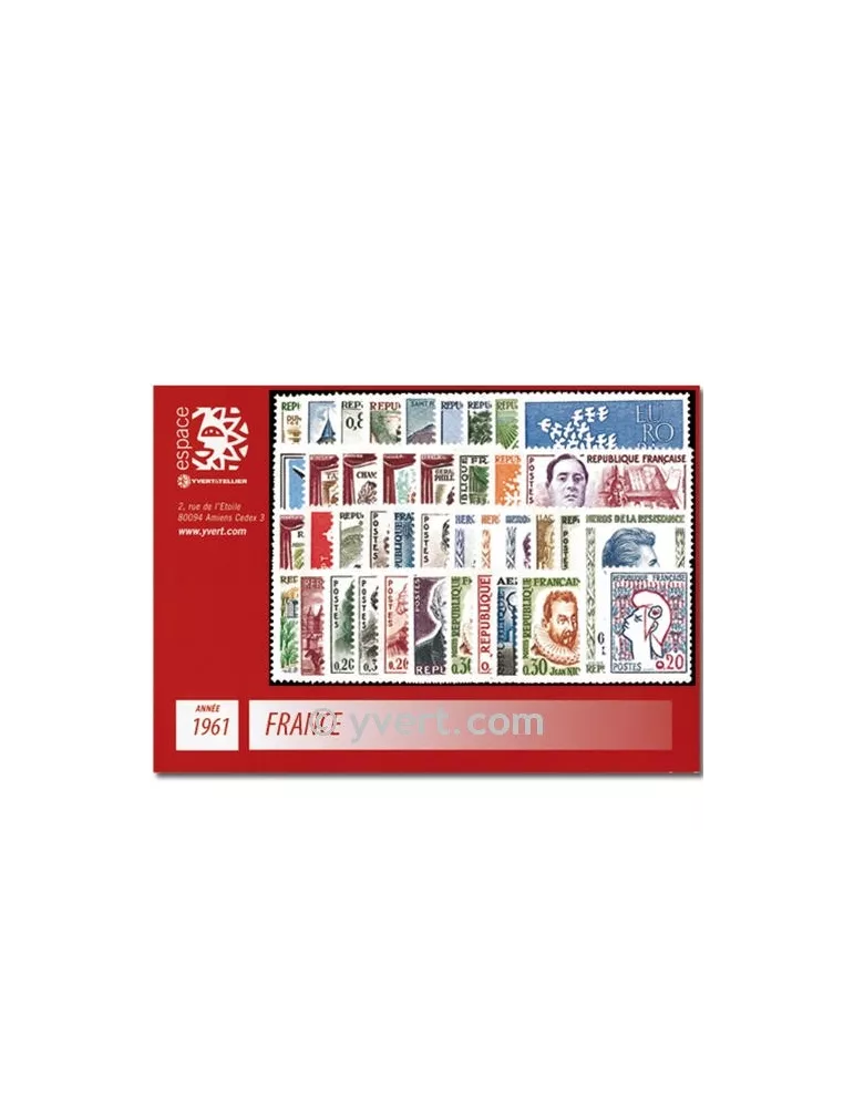 n° 1281/1324 - Timbre France Année complète (1961)