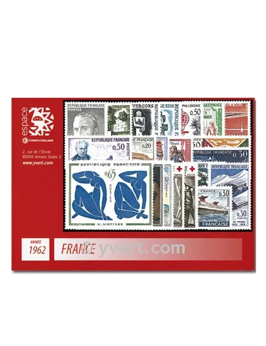 n° 1325/1367 - Timbre France Année complète (1962)