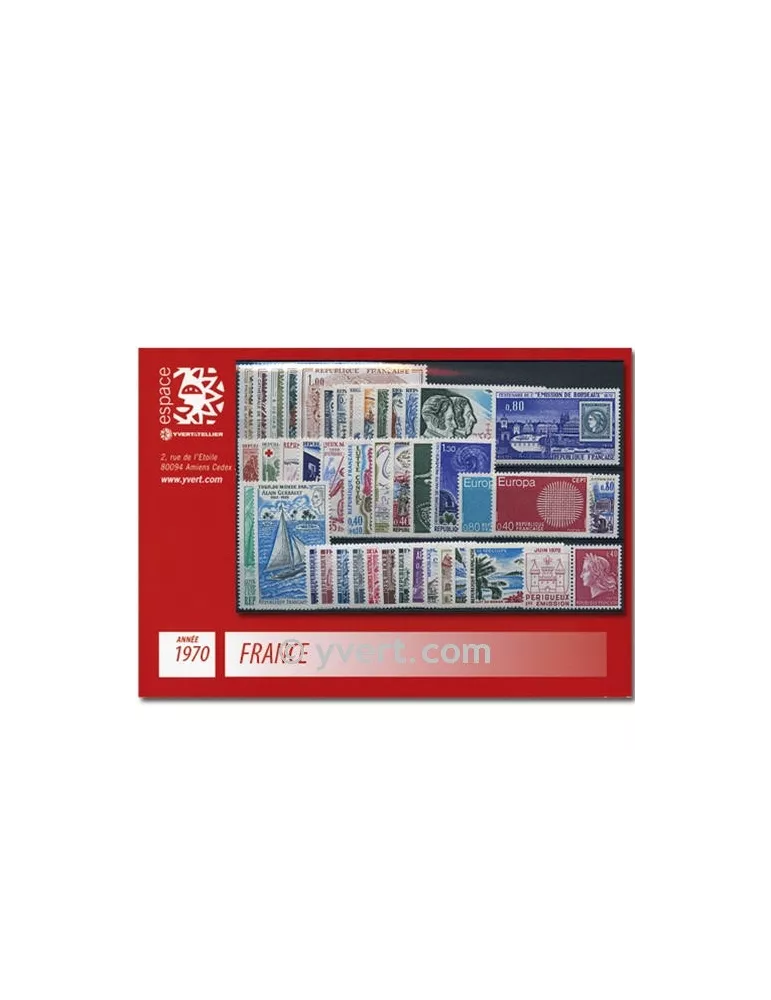 n° 1621/1662 - Timbre France Année complète (1970)