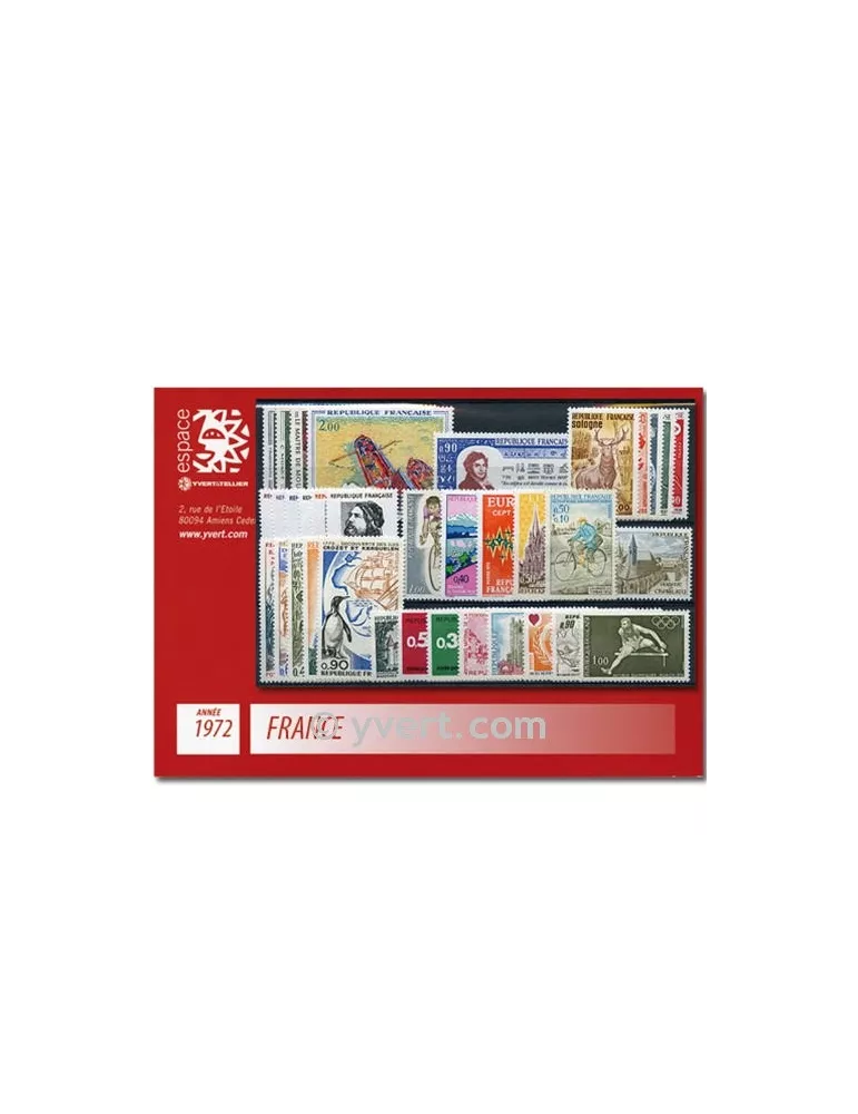 n° 1702/1736 - Timbre France Année complète (1972)