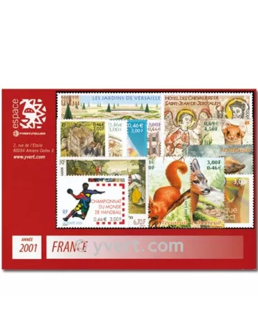 n° 3367/3442 - Timbre France Année complète (2001)