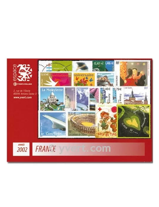 n° 3443/3537 - Timbre France Année complète (2002)