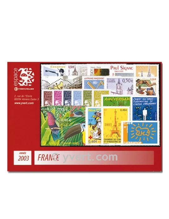 n° 3538/3631 - Timbre France Année complète (2003)