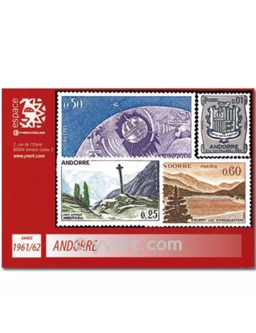 n° 153A/165 - Timbre Andorre Année complète (1961/1962)